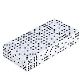 Tärningar vita plast 100-pack, standard 1-6