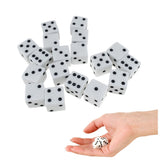 Tärningar vita plast 100-pack, standard 1-6