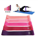 Träningsband latex 5-pack motståndsband 2,2–18 kg 600x50 mm