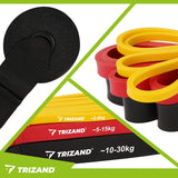 Träningsband set 3-pack 2–30 kg med dörrkrok och förvaringsväska