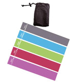 Träningsband set 5-pack latex motståndsband 2,2–18 kg 600x50 mm