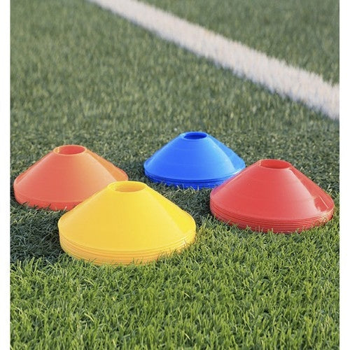 Träningskoner 50-pack 20 cm med hållare och väska, 5 färger