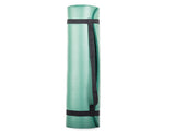 Träningsmatta yoga 180x60 cm 1 cm halksäker plast grön med rem