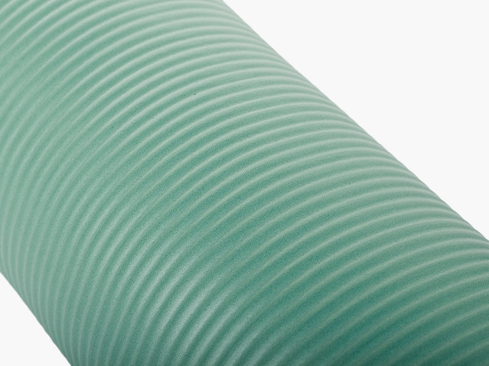 Träningsmatta yoga 180x60 cm 1 cm halksäker plast grön med rem