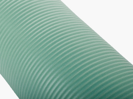 Träningsmatta yoga 180x60 cm 1 cm halksäker plast grön med rem