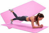 Träningsmatta yoga 180x60 cm 1 cm tjock rosa