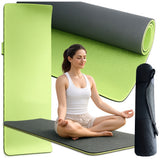 Träningsmatta yoga 183x60 cm 0,6 cm skum grön med bärväska