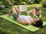 Träningsmatta yoga 183x60 cm 0,6 cm skum grön med bärväska