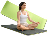 Träningsmatta yoga 183x60 cm 0,6 cm skum grön med bärväska