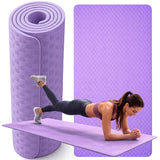 Träningsmatta yoga 190x90 cm 1 cm lila dubbelsidig