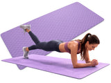 Träningsmatta yoga 190x90 cm 1 cm lila dubbelsidig