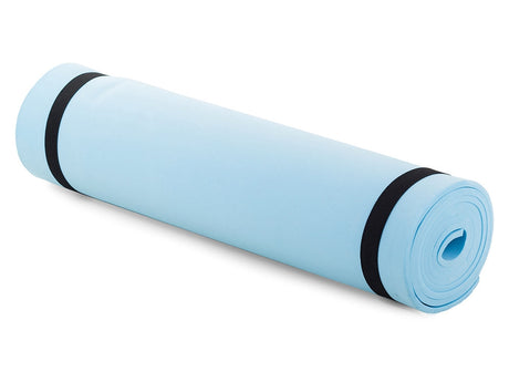Träningsmatta/yogamatta 50x180 cm 0,5 cm blå med bärremmar