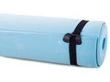 Träningsmatta/yogamatta 50x180 cm 0,5 cm blå med bärremmar