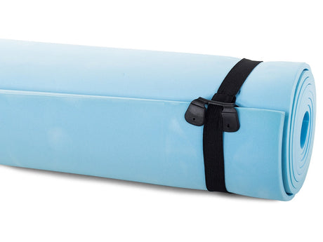 Träningsmatta/yogamatta 50x180 cm 0,5 cm blå med bärremmar