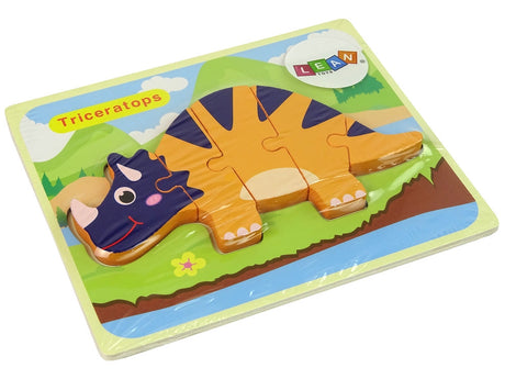 Träpussel dinosaurie 5 mm, Triceratops/Ankylosaurus, från 3 år