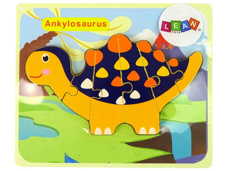 Träpussel dinosaurie 5 mm, Triceratops/Ankylosaurus, från 3 år