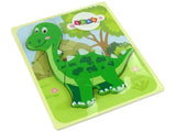 Träpussel dinosaurie 5 mm tjockt, från 3 år, tyranosaurus/isanosaurus
