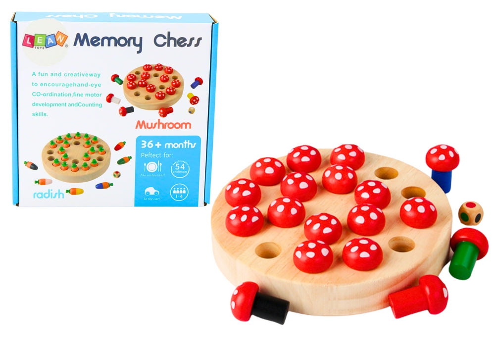 Träpussel spel med flugsvampar 19 cm, från 3 år