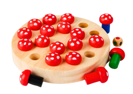 Träpussel spel med flugsvampar 19 cm, från 3 år