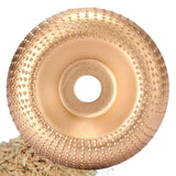 Träslipskiva konvex tungstenkarbid 125 mm hål 25 mm guld