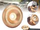 Träslipskiva konvex tungstenkarbid 125 mm hål 25 mm guld