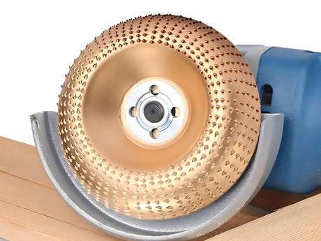 Träslipskiva konvex tungstenkarbid 125 mm hål 25 mm guld