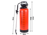 Tryckspruta 10 liter med lans 55 cm justerbart munstycke orange