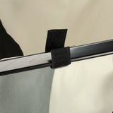 Tvättkorg 2 fack med avtagbara tygpåsar och aluminiumram grå/vit
