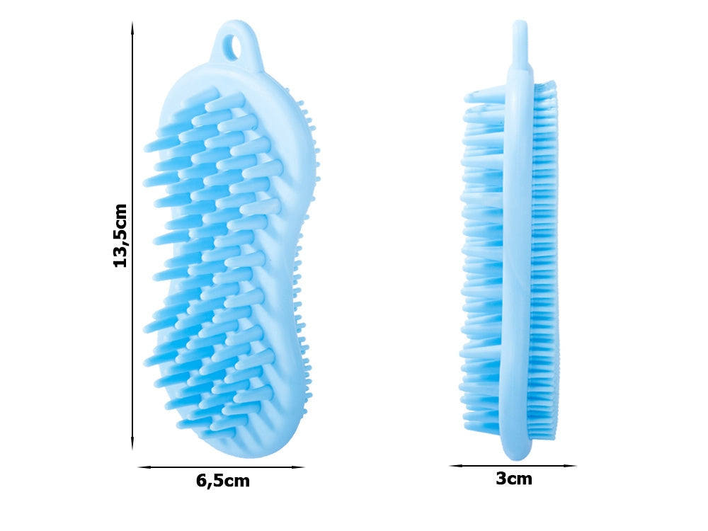 Tvättsvamp silikon med massagefunktion 13,5x6,5 cm blandade färger