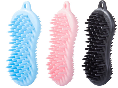 Tvättsvamp silikon med massagefunktion 13,5x6,5 cm blandade färger