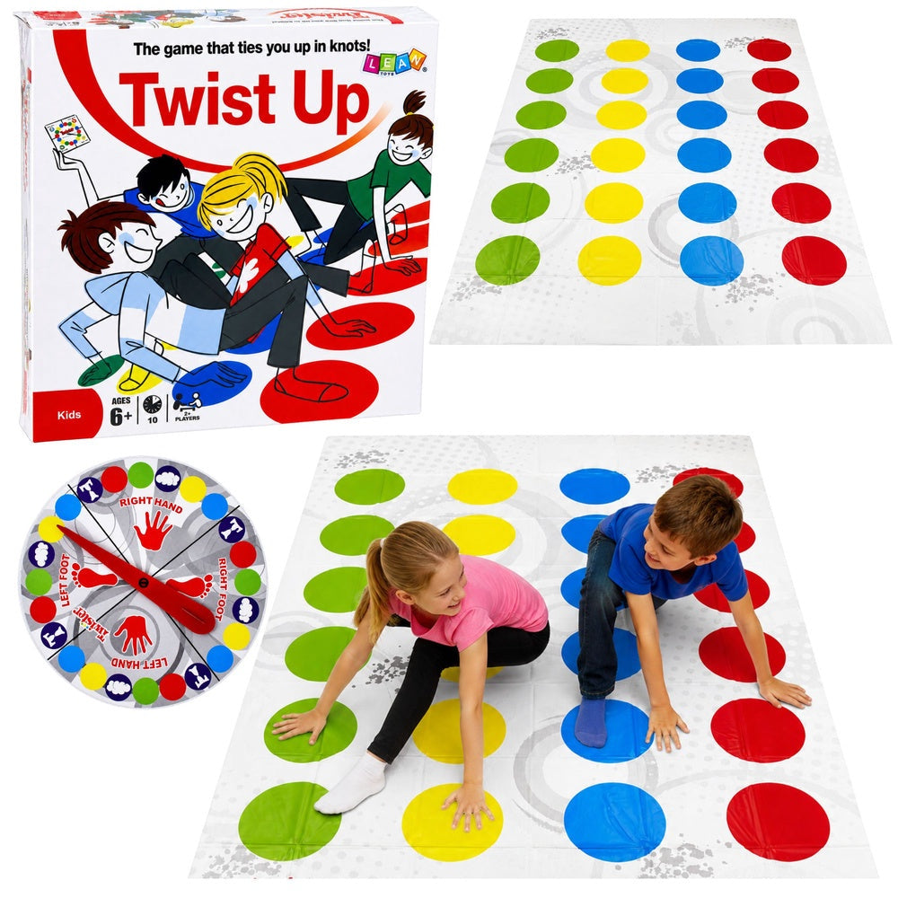 Twister familjespel med spelmatta 160x140 cm, minst 2 spelare