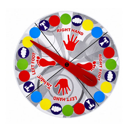 Twister familjespel med spelmatta 160x140 cm, minst 2 spelare