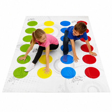 Twister familjespel med spelmatta 160x140 cm, minst 2 spelare