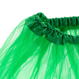 Tyllkjol tutu barn grön 3-lager med elastisk midja 29 cm