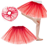 Tyllkjol tutu barn röd 3-lager polyester 29 cm