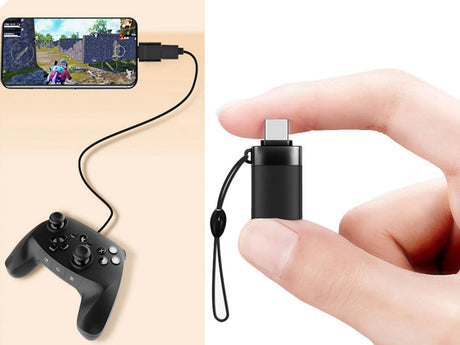 USB-C till USB-A 3.0 OTG-adapter svart 1,5x3 cm med lanyard