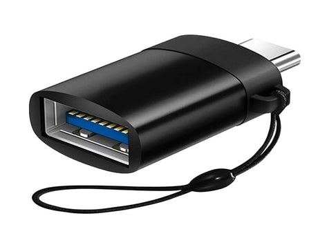 USB-C till USB-A 3.0 OTG-adapter svart 1,5x3 cm med lanyard