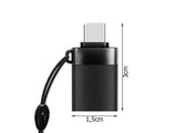 USB-C till USB-A 3.0 OTG-adapter svart 1,5x3 cm med lanyard