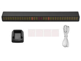 USB RGB LED-ljusramp 32 LED 18 lägen med batteri och mikrofon svart