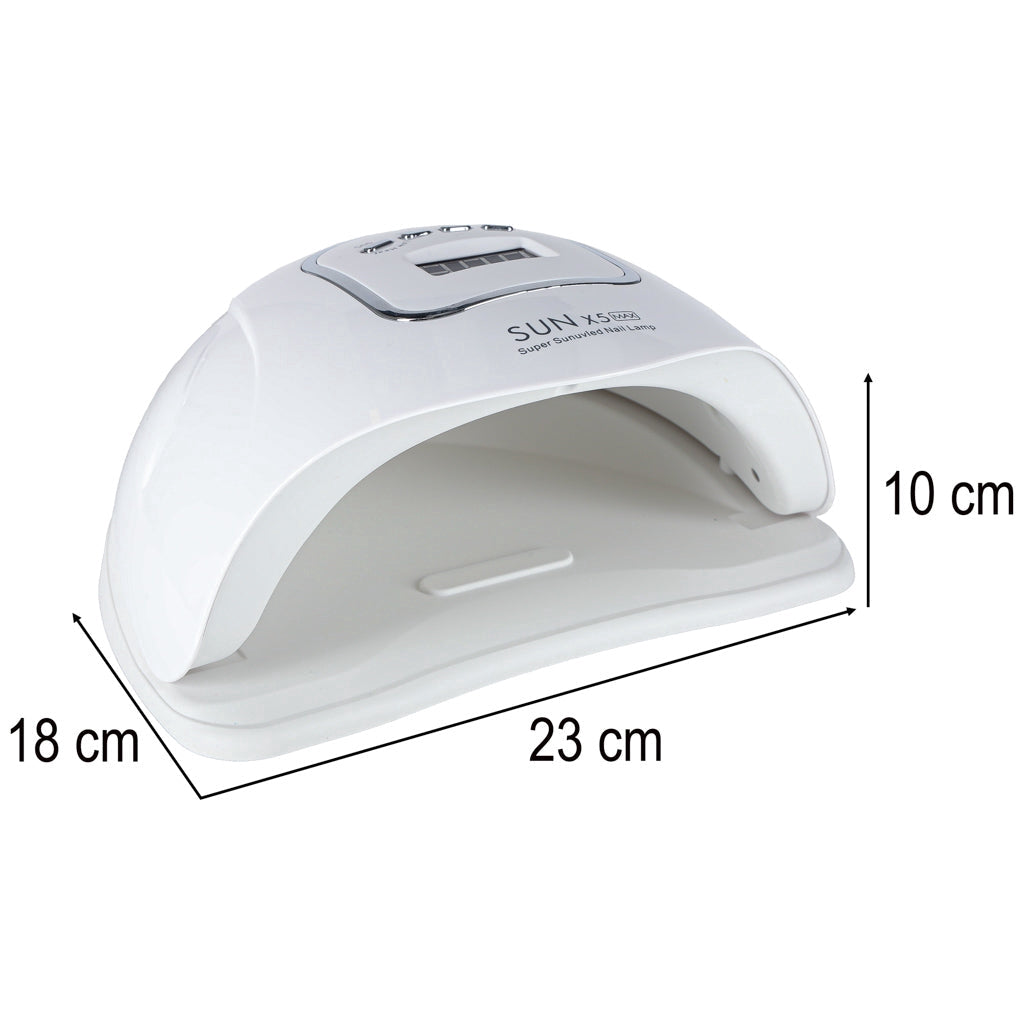 UV LED nagellampa 150W 45 LED med timer & rörelsesensor vit