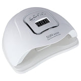 UV LED nagellampa 150W 45 LED med timer & rörelsesensor vit
