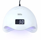 UV/LED nagellampa 48W med sensor och timer 10/30/60s vit