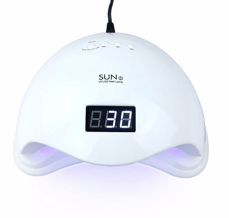 UV/LED nagellampa 48W med sensor och timer 10/30/60s vit
