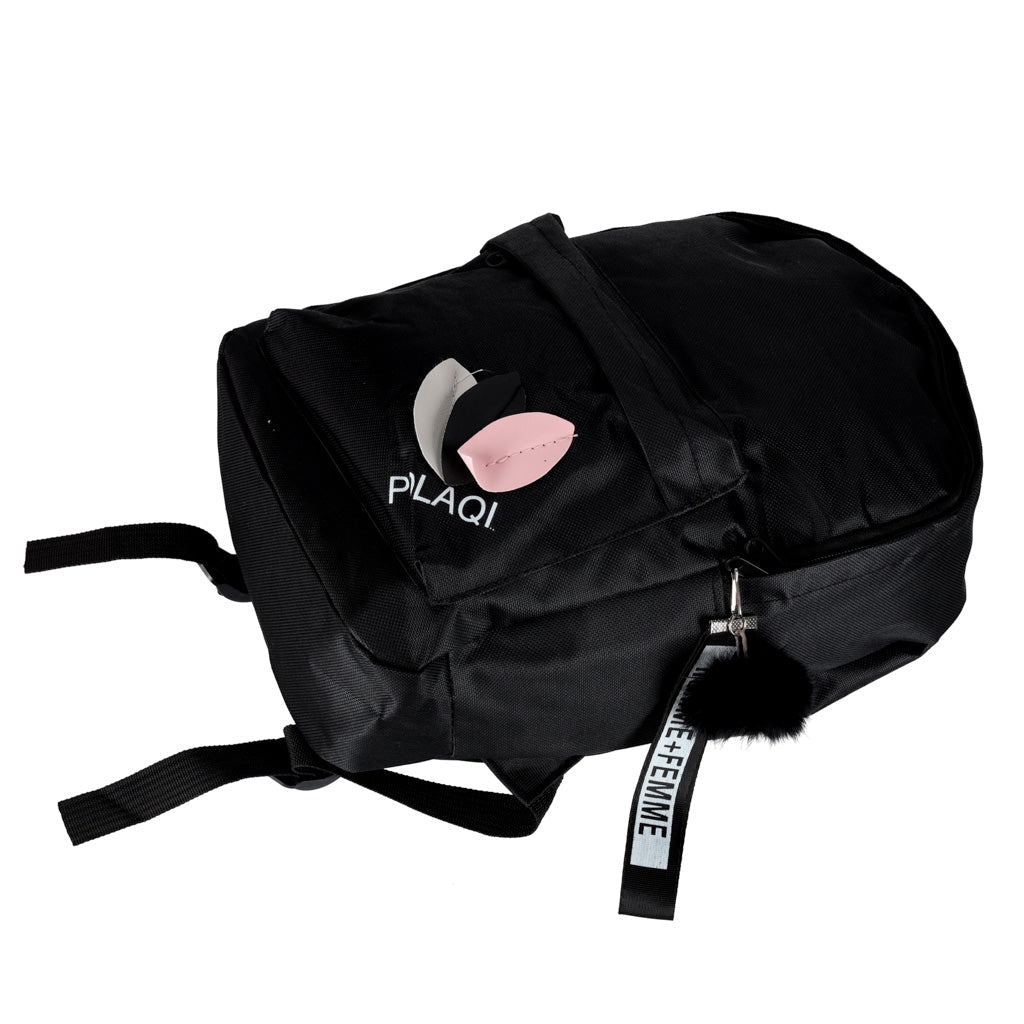 Ungdomsryggsäck svart 9L A4 1 fack 3 fickor polyester 600D