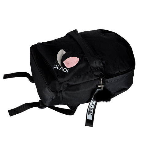 Ungdomsryggsäck svart 9L A4 1 fack 3 fickor polyester 600D
