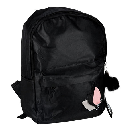 Ungdomsryggsäck svart 9L A4 1 fack 3 fickor polyester 600D
