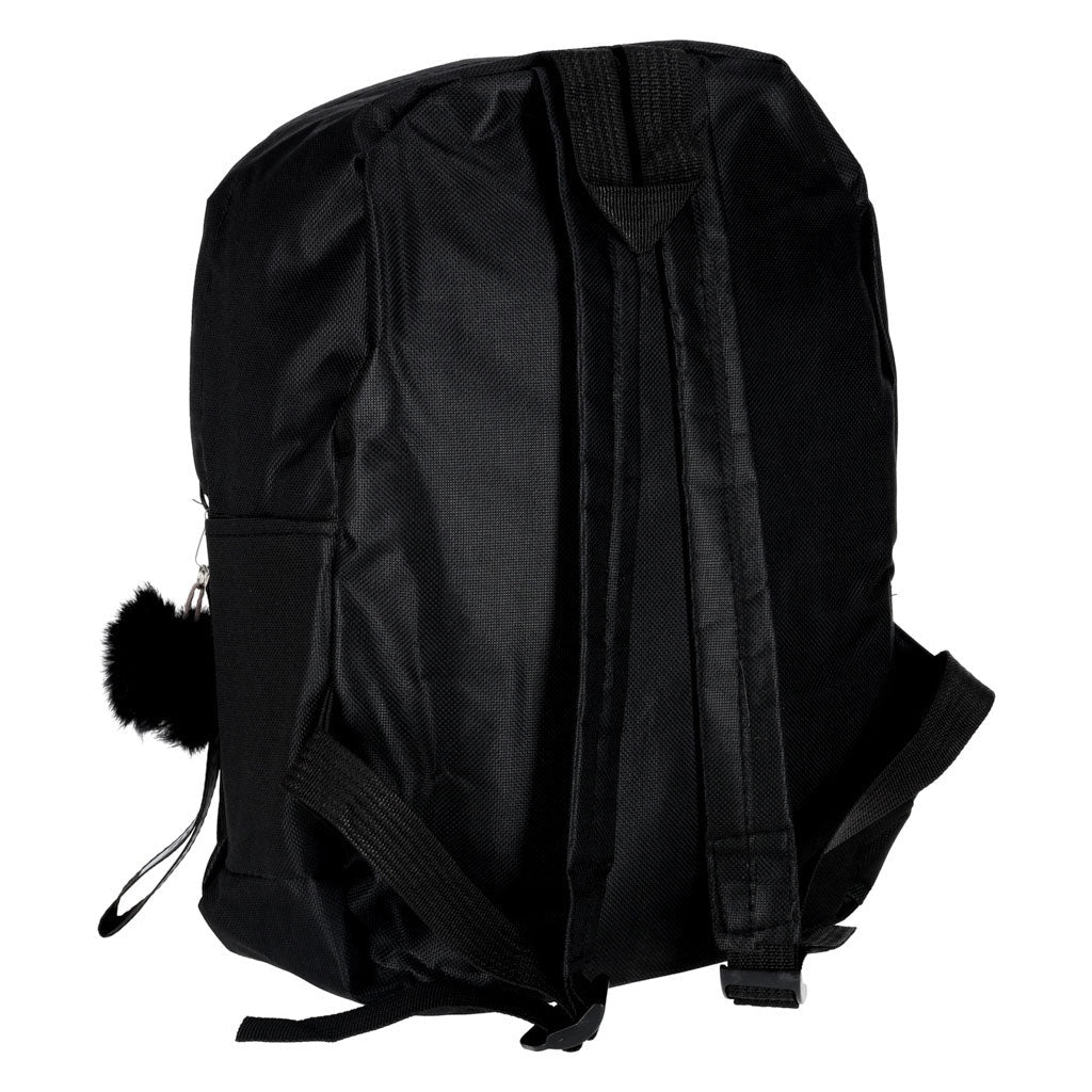 Ungdomsryggsäck svart 9L A4 1 fack 3 fickor polyester 600D