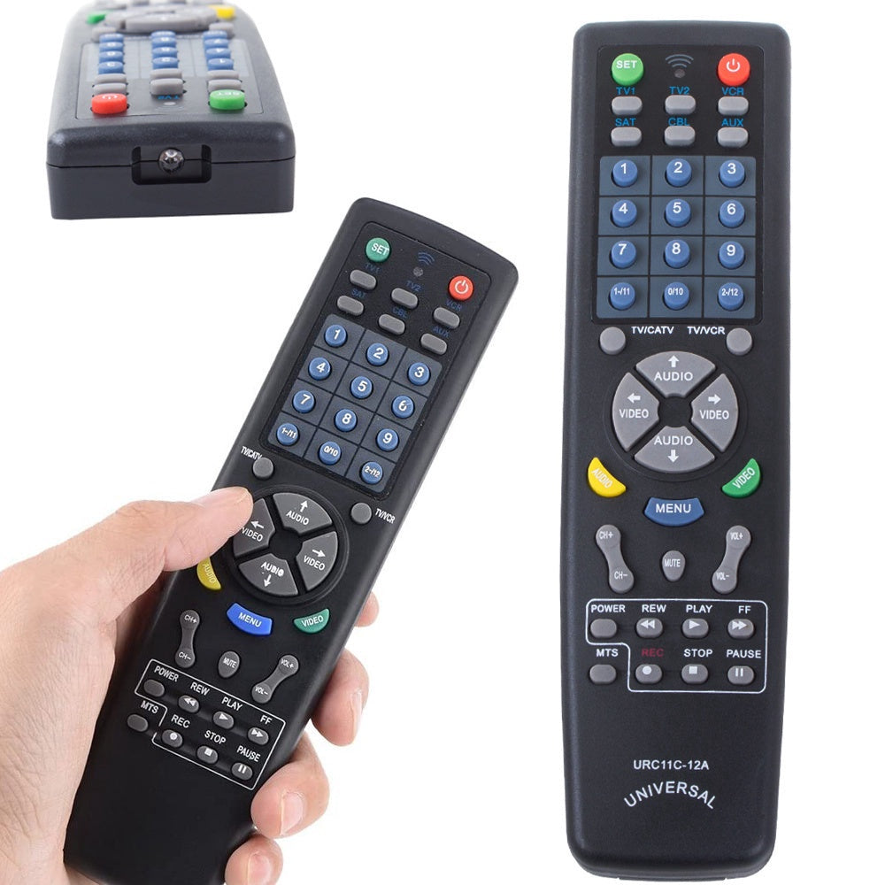 Universalfjärrkontroll för TV/DVD/VCR/CD/SAT/AUX svart