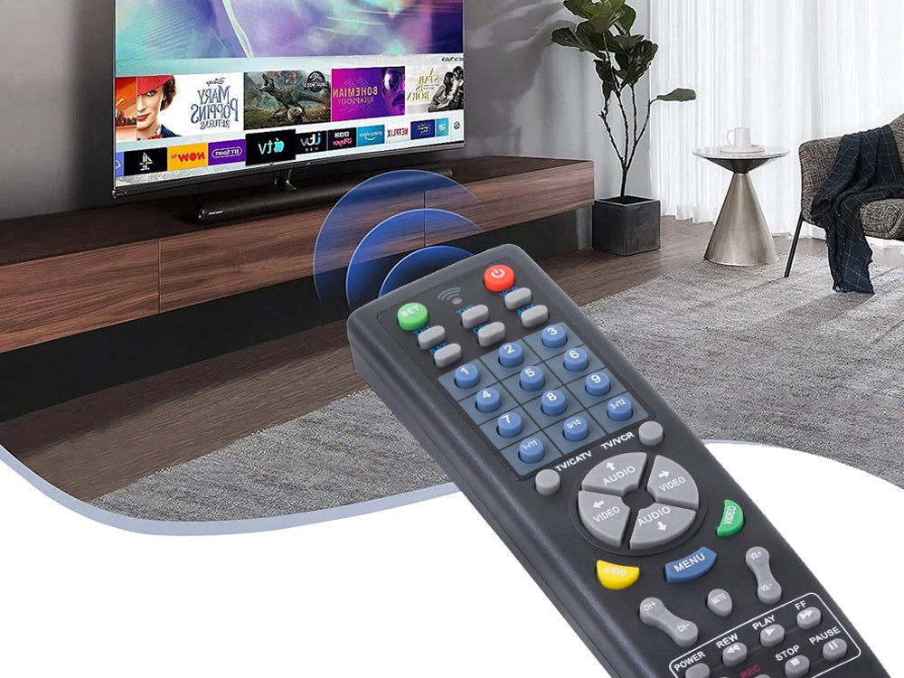 Universalfjärrkontroll för TV/DVD/VCR/CD/SAT/AUX svart