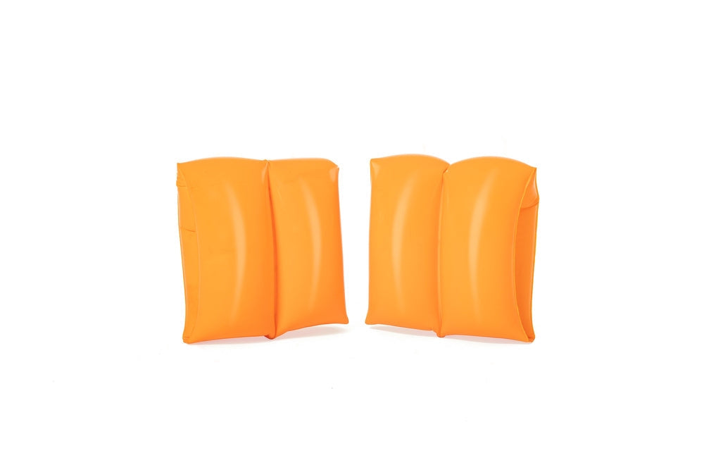 Uppblåsbara simarmband barn 20x20 cm vinyl, orange fjäril, 2 luftkammare